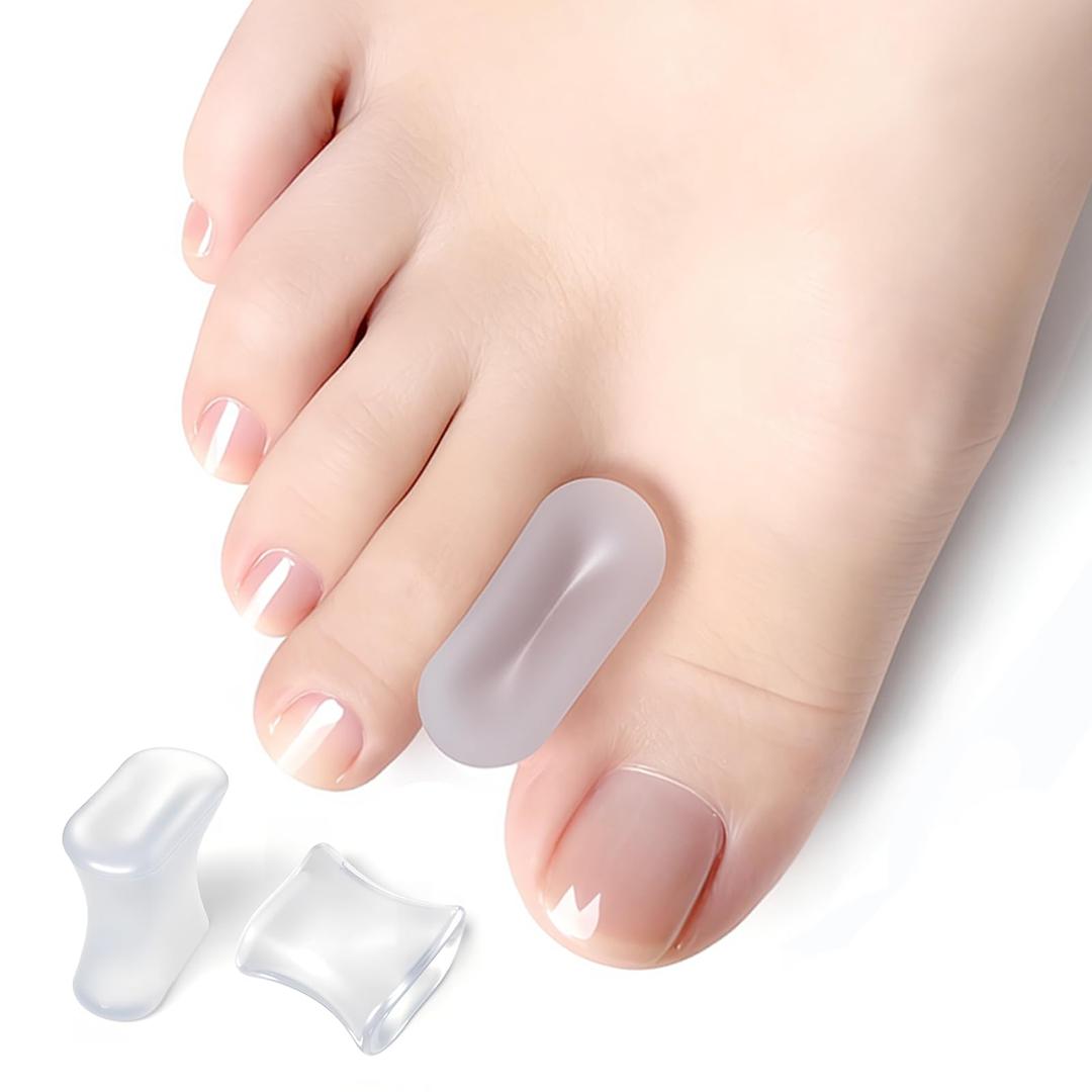 16-Pack Toe Spacers, Gel Toe separators for Women and Men, Bunion Corrector, for Straightening Overlapping Toes, Bunion (Transparent)