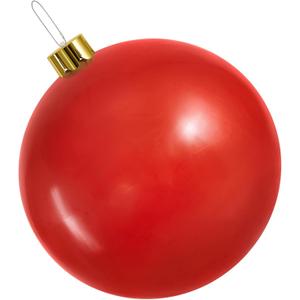 Inflatable Christmas Ornaments,18" 25" Christmas Oversized Ornament,Christmas Ball Decorations Indoor Outdoor, Use as Festive Yard Decoration (Red, 25")