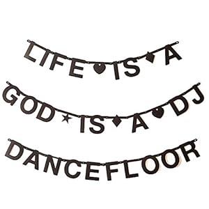 SUNBEAUTY Black Customizable Letters Symbols Banner Decoration Kit Custom Party Banner for Birthday Wedding Baby Shower Photo Props Window Decoration (Black)