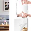 14x12 Inch Wall Mirror 4 Pack, Acrylic Self Adhesive Mirrors for Wall, Safety Stick-On Full Length Mirror Tiles