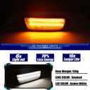 For 2001 2002 2003 2004 Toyota Tacoma Front Bumper Turn Signal Lights 81510-04080 TO2531140 Smoked Lens 2 in 1 Amber/White Lights