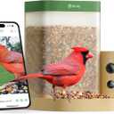 Birdfy Smart Bird Feeder with Camera for Rookie, Camera Bird Feeder Dual Night Vision, AI Recognition IP66 Waterproof for BirdLovers, 1.3L Capacity