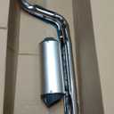 28mm High Performance Exhaust Muffler Silencer Pipe Assembly kit 90cc 110cc 125cc Dirt Pit Bike CRF50 SSR Baja Coolster Piranha Pister Pro Taotao 125cc TTR Taotao DB10 DB14 BMS pro 70 (Silver)