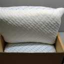 Memory Foam Pillows Queen Size Set of 2, Adjustable Cooling Pillow for Side Back Stomach Sleepers with Washable Removable Cover (White)