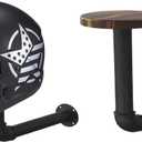 Motorcycle Helmet Holder,Helmet Holder Wall Mount Easy Storage for Motorcycle Helmets,Hats, Baseball and Rugby Helmets (Black)