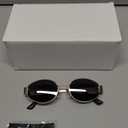 Retro Oval Sunglasses for Women Men Trendy Small Sun Glasses Classic Metal Frame Shades UV400 Protection