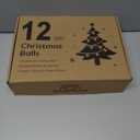 12 Pcs 3.15 Inch Christmas Ball Ornaments, Christmas Tree Decorations Set, Glittering Plastic Hanging Decoration, Elf Balls Swirl Candy Cane Peppermint for Grinchs Christmas Decorations