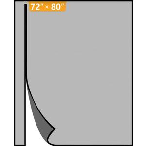 Yotache Reversible Left/Right Opening Magnetic Screen Door Fits 72 x 80 inch Doors, Screen Size 74" x 81", Strong Magnets Anti-Tearing Polyester Mesh for Front/Back Patio Sliding Door, Black (Fits Door Size 72" x 80")