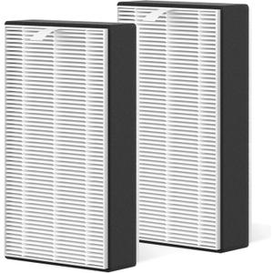 2 Packs F1 Replacement Air Filter Compatible with 3M Filtrete FAP-C01-F1, FAP-T02-F1, FAP-C01BA-G1, FAP-T02WA-G1, FAP-ST02W and FAP-ST02N Room Air Purifi-er