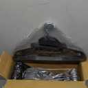 Heavy Duty Plastic Hangers 50 Pack with Non-Slip Design,0.2 Inches Thick,360Swivel Hook Space Saving Organizer for Bedroom Closet,Shirts,Pants,Strong Enough for Coat(Black- S Shaped)