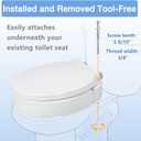 3.5" Hinged Elevated Toilet Seat Riser, Fits Standard Round Toilet