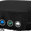 Heavy Duty Grill Cover Compatible with 1813 Blackstone 22inch Tabletop Griddle with Hood Captiva Designs 22 Coleman Roadtrip LX,LXX, LXE, 285 Camping Grills and Smoke Hollow 205 Grill,600D Cover