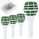 Bridal Flower Bouquet Holder 4 Pieces Wedding Foam Floral Handle Bouquet Holders for Artificial Flowers, Flower Arrangement, Bride Wedding Supplies with 50 Pieces Bouquet Pins