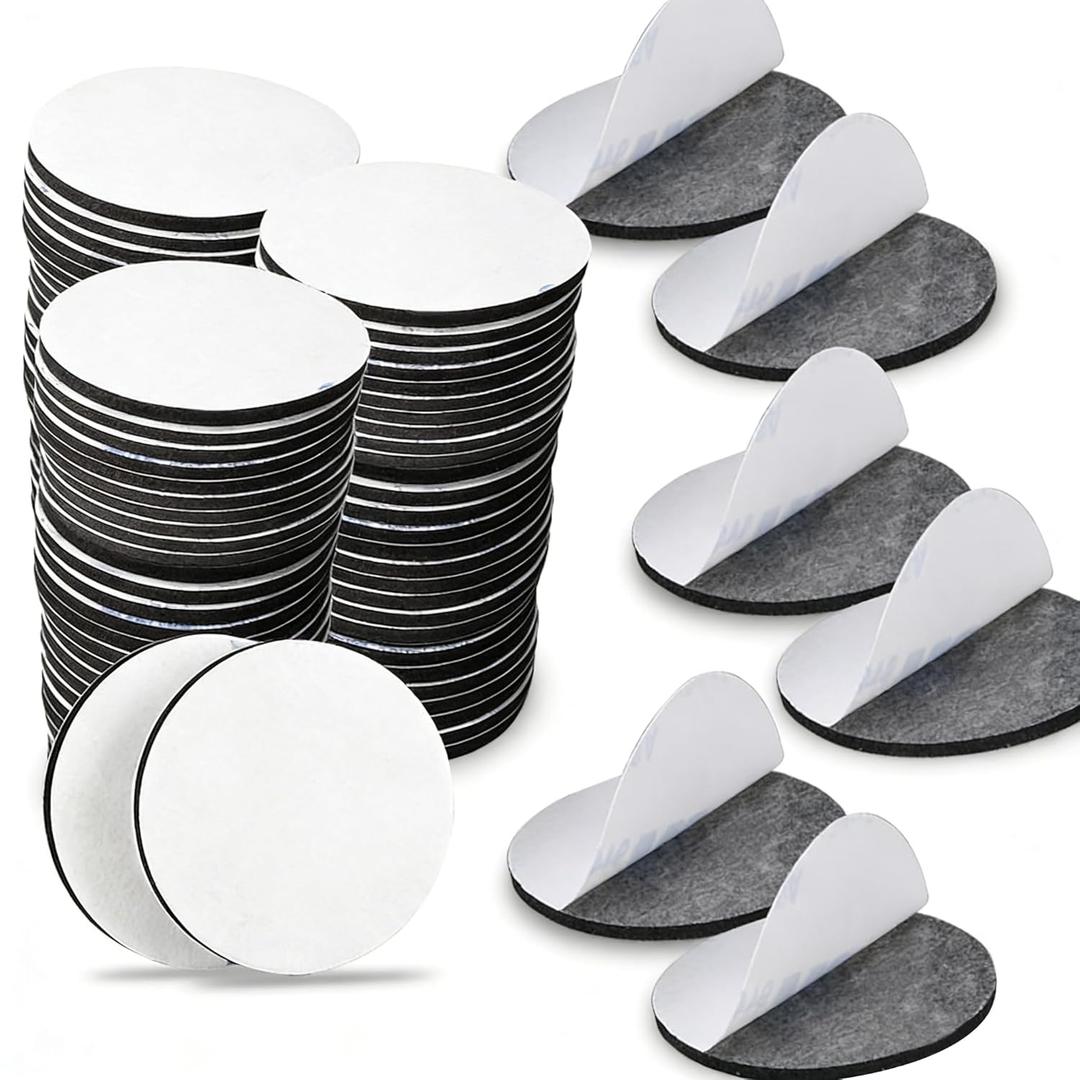 100 PCS Double Sided Tape, Heavy DutyMounting Tape,Round Strips Dots, Adhesvie Tape,Super-Sticky Pad for Wall,Door and More(Black,Diameter 30mm)