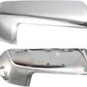 TOP-VIGOR Compatible with Chevy Silverado 1500 and GMC Sierra 1500 2019 2020 2021 2022 2023 2024 2025, 2pcs side Mirror Covers Replacement  Chrome Plated Mirror Caps for Left & Right Side