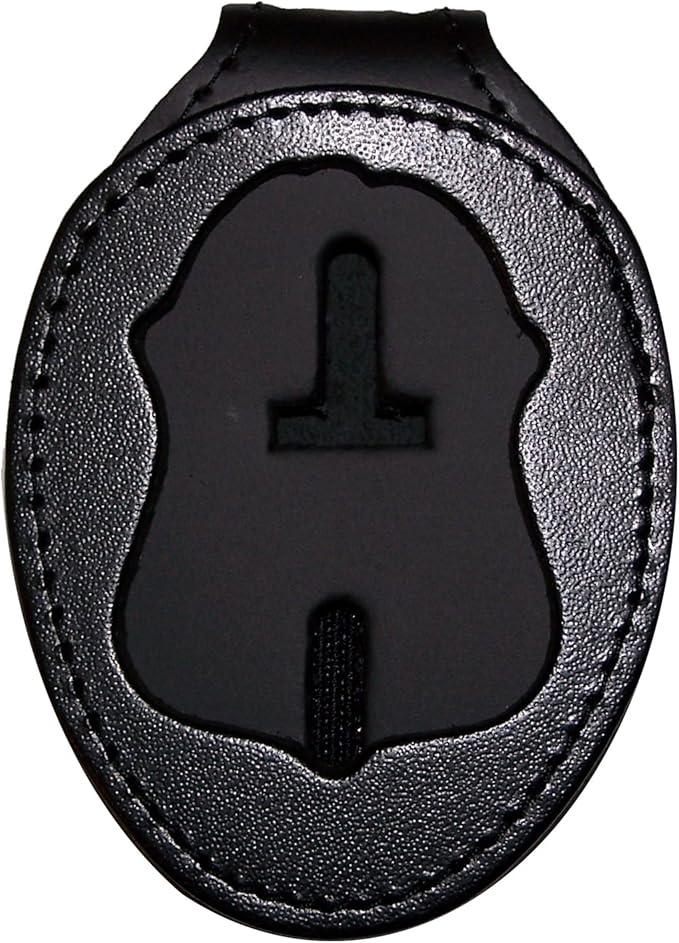 Perfect Fit FBI Belt Clip Badge Holder with Pocket and Chain (Cutout PF39)
