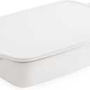 Chef Pomodoro Casserole Dish 15.50  9.30", White Ceramic Baking Dishes for Oven, Deep Ceramic Casserole, Elegant Baking Dish with Lid, Oven Bakeware Ideal for Lasagna, Roasting