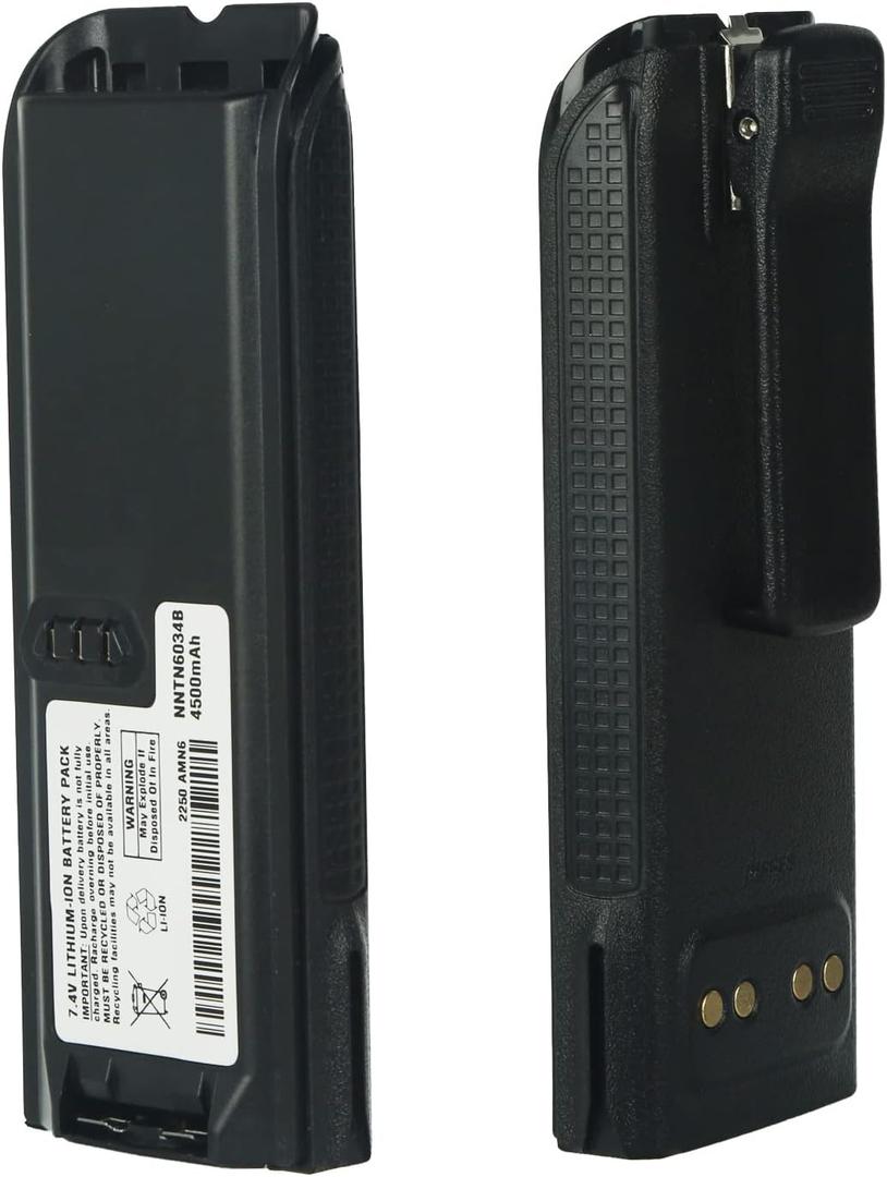 7.4v 4500mAh NNTN6034A NNTN6034 NNTN6034B IMPRES Battery and Radio Lanyard Compatible for Motorola IMPRES UHF Two Way Radios XTS3000 XTS3500 XTS4250 XTS5000 XTS5000R NNTN4436 NNTN4437 Battery
