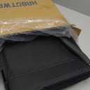 HABUTWAY Stadium Seats with Back Support and Thick Cushion Bleacher Seats with Backs and Cushion Wide, Stadium Chairs Include Shoulder Strap and Pocket, Perfect for Sports Events (1 PC, Black)