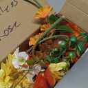 Yunlly 100 Pcs Artificial Flowers Fake Silk Roses Long Stem Rose Bouquet Wedding Party Home Decor for DIY Baby Shower Centerpieces Tables Home Decorations (Red, Orange, Yellow)