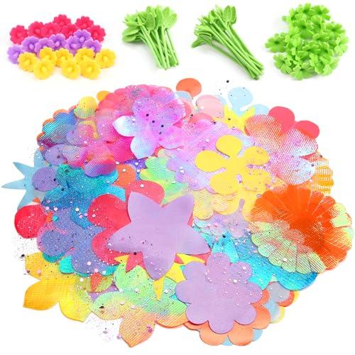 LansinLife DIY Flower Making Arts and Crafts Toys, Arts & Crafts Birthday Gift for Kids Ages 4-9, Handmade Creative Flower Market Kit for 4-6-8+Year Old Girl (Accessories Kit)