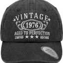 1926-1996 Birthday Gifts for Men Women,Personalized 30th-100th Birthday Ideas Gift,Parents Vintage Hat (01.black)