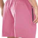 NORTHYARD Men's Athletic Running Shorts Quick Dry Lightweight Zip Pockets | 5", 7", 9" Inseam, Unlined, Adjustable Waist, Moisture Wicking, 4-Way Stretch, UPF 50+, Workout Gym Tennis Basketball Hiking (Pink, XXL)