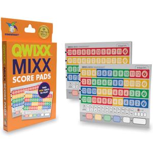 Gamewright Qwixx Mixx - Genuine Enhanced Game Play Add-On Replacement Scorecards for Qwixx - A Fast Family Dice Game, 8 + years