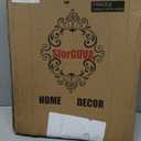 SforGUVA Navy Blue Serving Tray for Coffee Table, Rectangular Plastic Decorative Tray with Handles for Entertaining, Outdoor Patio, Living Room, Ottoman, Bathroom Counter, 11.8”*15.7”*1.6”