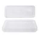Idyllize Rectangular 4 Pieces of 15 by 6 Inch Clear Thick Plastic Heavy Duty Sturdy Plant Saucer Drip Trays for pots, Window Sills and Window Shelf (15"x6")