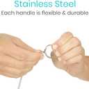 Vive CPAP Tube Cleaning Brush - Stainless Steel Cleaner for Mask and Pipe - Wire Bristle Solution - for 7 Foot Hose and 22 mm Diameter - Portable, Flexible and to Easily Clean Standard Tubing Kit (Teal)