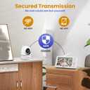 ANMEATE 5" HD Video Baby Monitor with Camera and Audio - No WiFi, 48H Battery Life,720P Remote Pan Tilt Zoom, Two-Way Talk, Night Vision, Thermal Room Monitor, Lullabies & White Noise, 1000ft Range