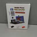 10'' Screen Magnifier Amplifier, New Generation Phone Holder Screen Amplifier, 3D HD Video and Gaming Phone Projector-with Foldable Phone Stand, Supports All Smartphones (White)