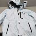 GEMYSE Girl's Waterproof Ski Snow Jacket Fleece Windproof Winter Jacket with Hood (Light Sky Blue, 14/ 16)