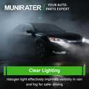 munirater 1 Pair Headlights Replacement for A-ccord Sedan 2013 2014 2015 Headlamp DRL Halogen Black Driver and Passenger Side RH&LH