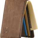 Gostwo Mens Wallet RFID Blocking Slim Minimalist Bifold Wallet with ID Window & Business Card Holder, Thin Front Pocket Design, Stylish Wallet for Men, Teen, Boyfriend, Husband