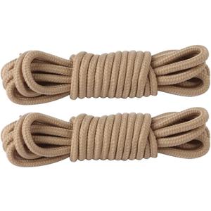 4 x 2 Pair Round Boot Laces, Shoelaces for Outdoor Work & Hiking Boots, Shoes Strings for Adults, Kids, Men, Women (79 inches, Khaki)