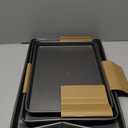 GoodCook Everyday Nonstick Baking Sheet Set, 3 Pack Includes Small (139) Medium (151) and Large (1711) Pans Carbon Steel Construction Cookie Sheets Bakeware Set, Gray