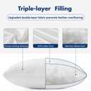 MIULEE 14x36 Inch Down Feather Pillow Insert,Fluffy and Comfy Throw Pillow with Cotton Fabric for Bed Couch and Sofa