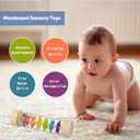 Rain Stick, Montessori Baby Toys for 6-12 Months 1 Year Old, Baby Rattle Wooden Sensory Toys, 7.7 Rainmaker Infant Musical Toy - Gifts for 6 7 8 9 12 Month Old Newborn Boys Girls Toddlers