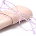 miyya Blue Light Blocking Glasses with Protective Case, Round Transparent Frames for Comfort & Eye Strain Relief