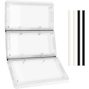 3-Panel Airseal Pet Door Replacement Flap,4 Durable Spare Rubber Strips,Compatible with Ideal Pet Product 10.25"x15.75" Extra Large Pet Door,Easy Installation