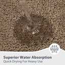 anllugs Bathroom Rugs 20" x 30", Non-Slip Extra Soft Absorbent Bath Rugs, Machine Washable Quick Dry Bath Mats for Bathroom Floor, Shower, Bathtub and Sink, Grayish Brown & Coffee