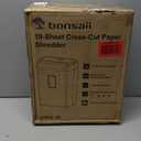 Bonsaii 10-Sheet Cross Cut Paper Shredder, 5.5 Gal Home Office Heavy Duty Shredder for Credit Card, Staple, Clip with Transparent Window(C209-D)