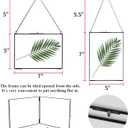 TLBTEK 2 pcs Black Hanging Photo Frame, 5x7 inch Double Glass Frame for Pressed Flowers,Clear DIY Vintage Artwork Display Frame Wall Mounted Photos Framehorizontal+vertical