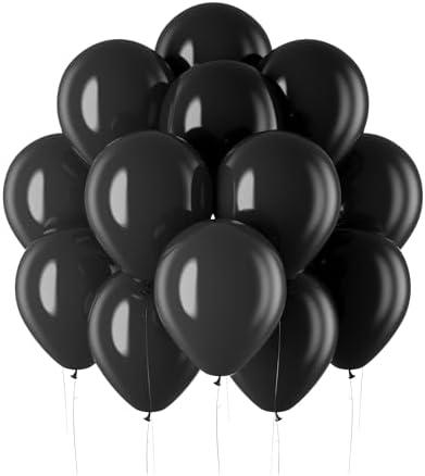 Pack Of 2 DECOCKRAT Black Latex Balloons Kit - 110PCS Party Balloons, 12'' Helium Balloon Set with Ribbon, Perfect for DIY, Birthday, Baby Shower, Wedding, Anniversary & Holiday Decoration