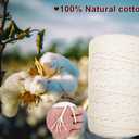 BYWORLD 3mm Cotton Rope, 220 Yards(200m) Twine String, 100% Natural Cotton Macrame Rope for Plant Hangers, Wall Hanging, Christmas or Wedding Decorative (Navy Blue)