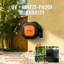 Retractable Garden Hose Reel 1/2 inch x 150 ft,Wall Mounted Heavy Duty Garden Hose Reel with 180Swivel Bracket,Upgraded 10 Pattern Nozzle/Slow Return System(Black)