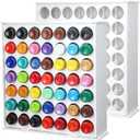 Pack of 2 Paint Organizer, 49 Holes Acrylic Paint Organizer, Craft Storage and Apple Barrel Vertical Storage, for 2oz Craft Paints