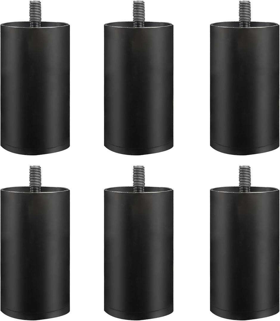 ESHINE 6 Pieces 3.4" Adjustable Bed Legs with Non-Slip Base - Extra Height Replacement for Adjustable Bed Base Frame, Metal (M8 Size), Suits Adjustable Bed